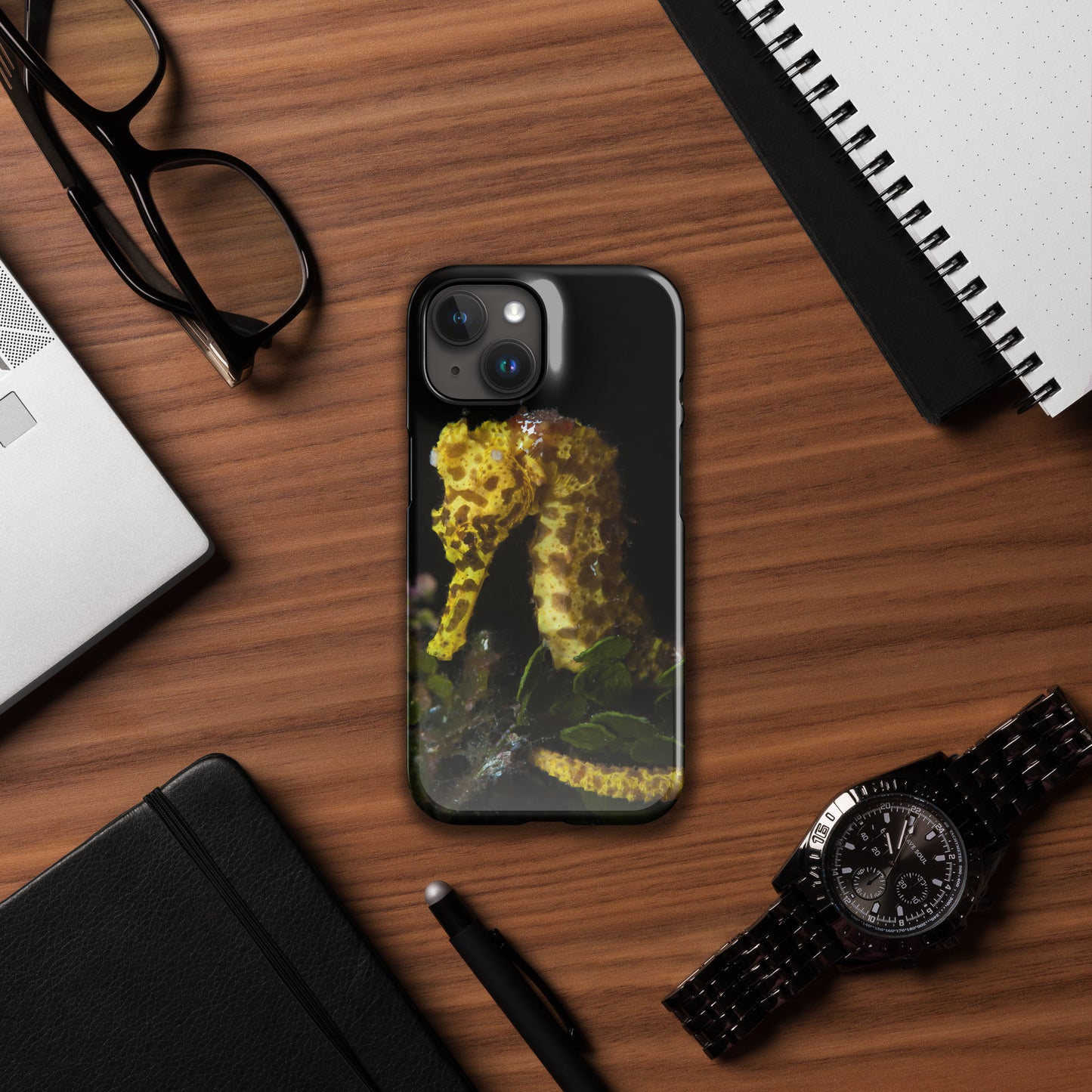 Yellow Seahorse Snap case for iPhone®